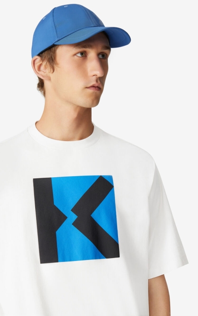 Kenzo Men Kenzo Sport 'blocked K' Oversize T-shirt White